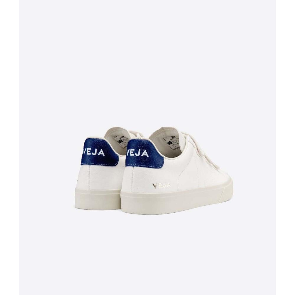 Men's Veja RECIFE CHROMEFREE Shoes White/Blue | ZA 200XYU